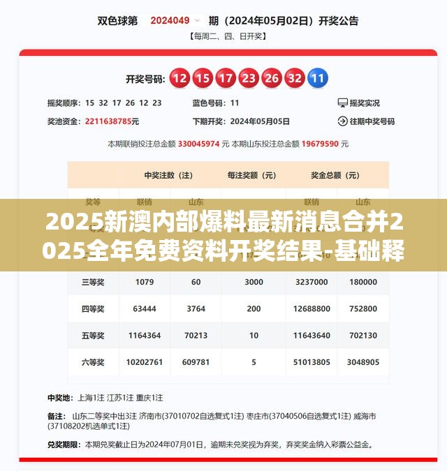 2025新澳内部爆料最新消息合并2025全年免费资料开奖结果-基础释义、专家解析解释与落实?杜绝虚假诱导词