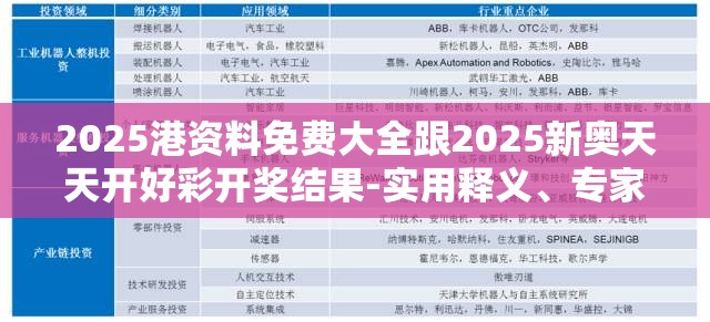 2025港资料免费大全跟2025新奥天天开好彩开奖结果-实用释义、专家解读解释与落实-拒绝欺骗性承诺