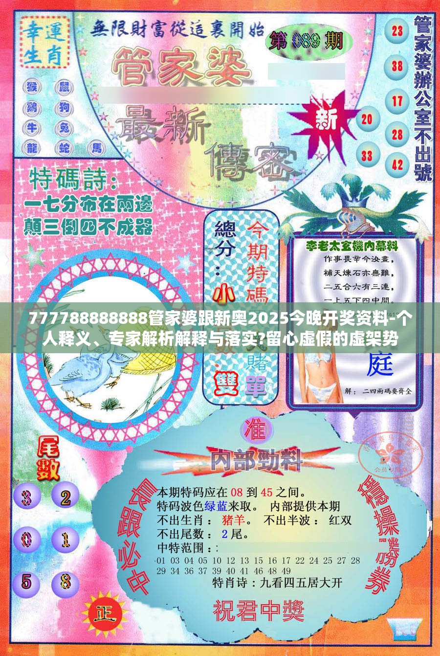 777788888888管家婆跟新奥2025今晚开奖资料-个人释义、专家解析解释与落实?留心虚假的虚架势
